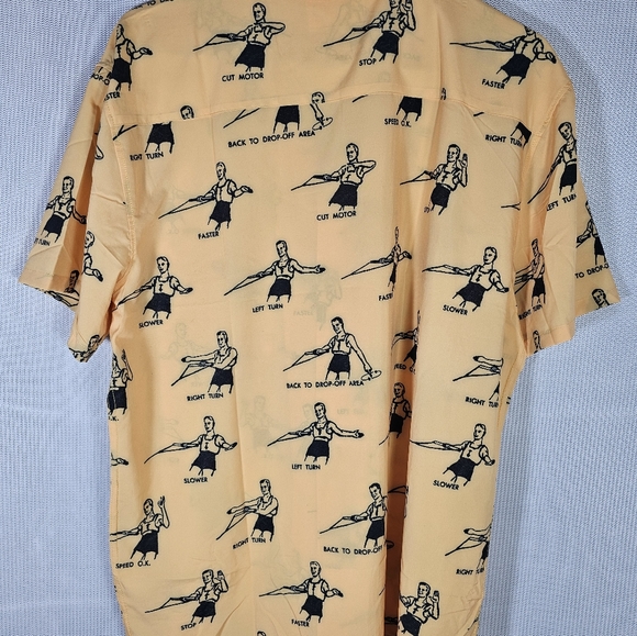 DUVIN Mens Beach Club MEDIUM Waterski Button Up Stretch Cocktail Shirt - NWT - Picture 6 of 6